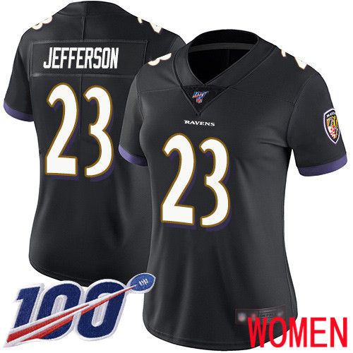 Baltimore Ravens Limited Black Women Tony Jefferson Alternate Jersey NFL Football 23 100th Season Vapor Untouchable